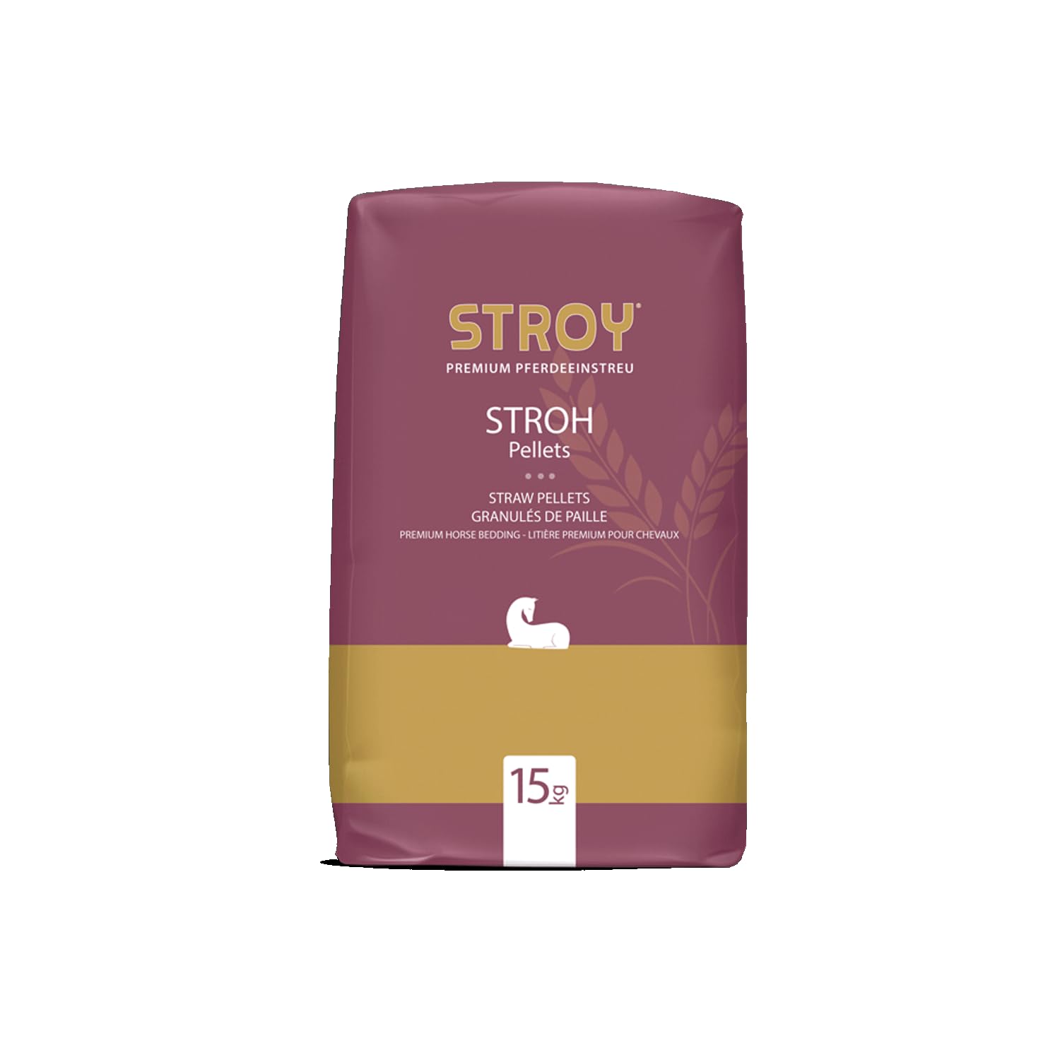 Strohpellets Einstreu Pellets Stroh Tier Streu Pellet Für Großtier Kleintier Pferde Stall Box Paddock 15kg x 65 Sack 975kg / 1 Palette