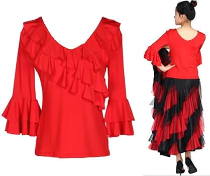 フラメンコドレス 黒と赤 Vネック 楽天市場】【受注生産S/M/L/XL/2XL