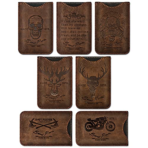 Beard Power Wooden Beard Comb & Durable Case For Men With Sexy Beard, Fine & Coarse Teeth, Pocket Comb For Beards & Mustaches,Brown Skull Design #TOP7