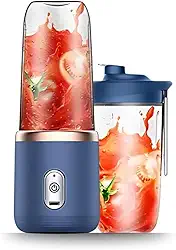 Mini Liquidificador Recarregável Portátil Elétrico Mixer com 2 Copos de 400 ML para Shake's, sucos, Whay Protein e batidas.