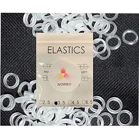 IVORIE® Cosmetic Gap Braces Bands Clear Elastic 100/Pk (3/16" Medium) Cover