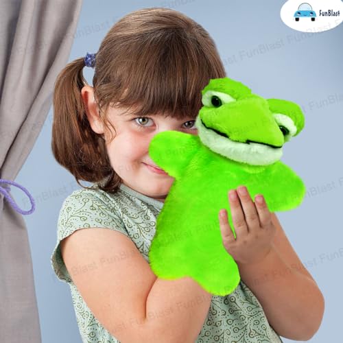Image of FunBlast Plush Hand Puppets for Kids - Animals Hand Puppet Toys, Soft Hand Puppets for Kids, Story Telling Puppet for Kids, Hand Puppet Toy, Fun Play Learning Toys (Frog)