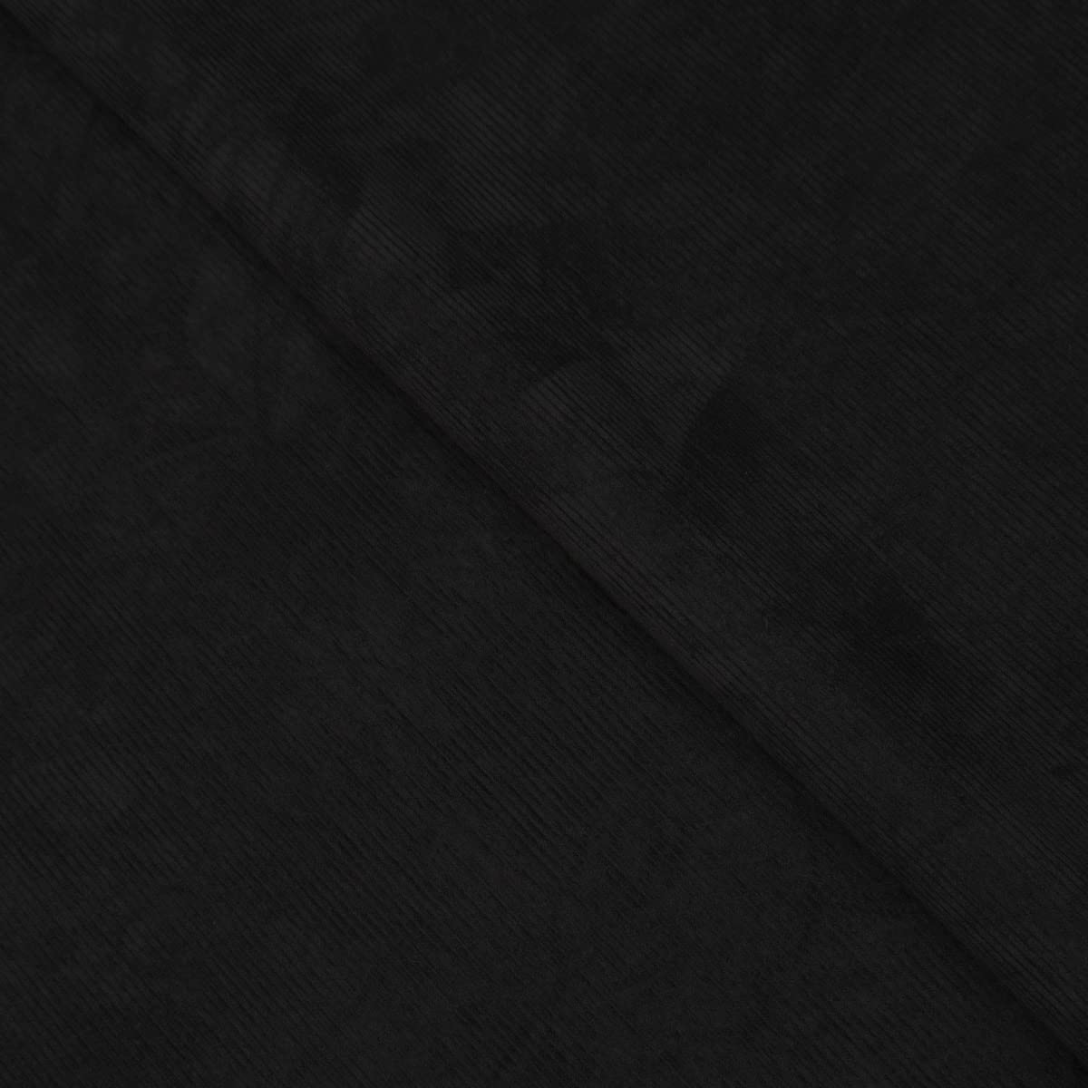 Corduroy Fabric 8 Wale Material Jumbo Cord 60 Inch 150cm Wide Clothing Trousers (Per Metre, Black)