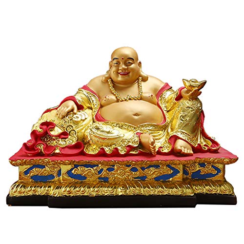 Bouddha Rieur porte-bonheur en résine pour attirer la prospérité