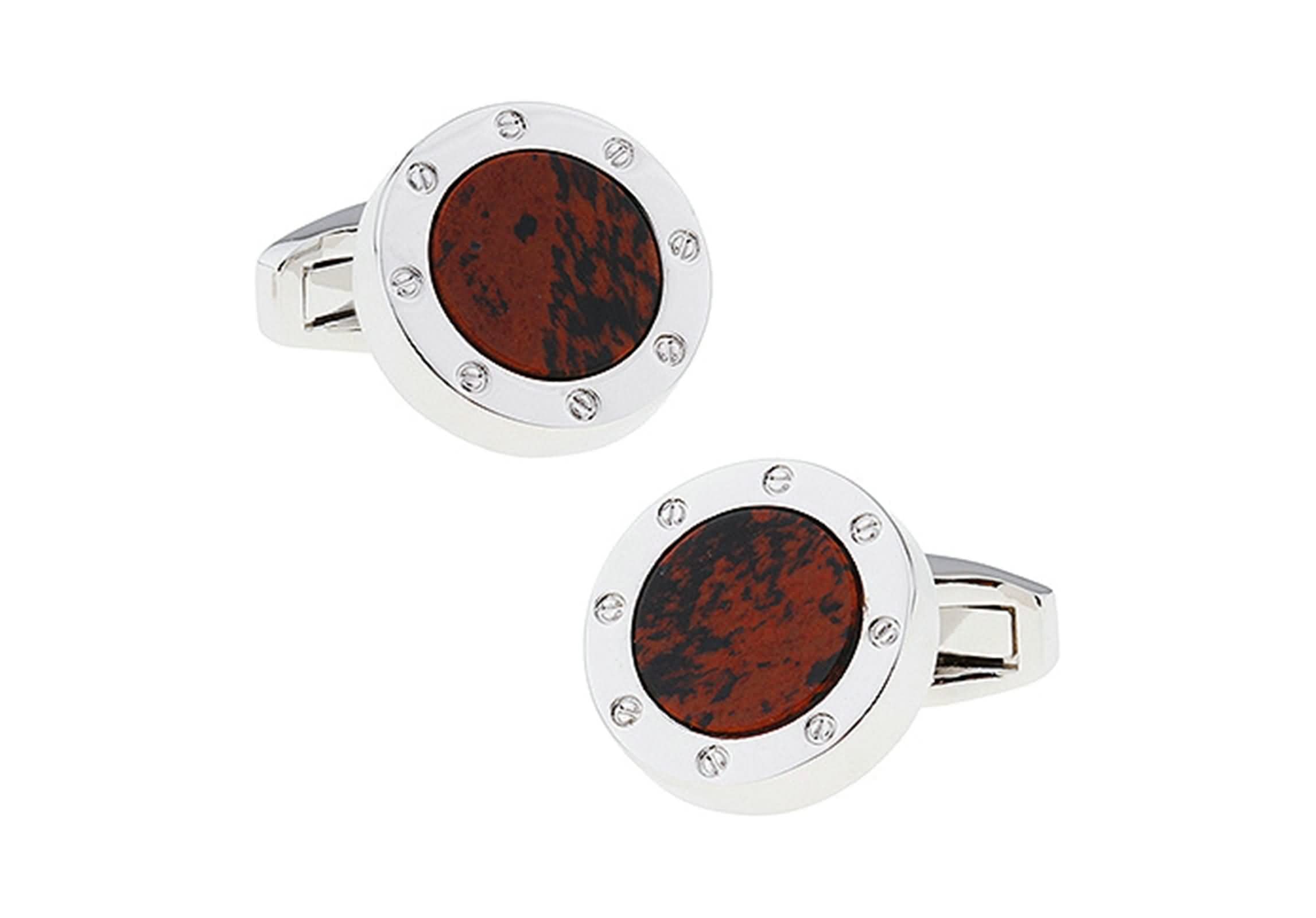 Gemelos únicos, para el día de la boda, para novio, cobre, mármol, patrulla clásica, accesorios de camisa de esmoquin para padrinos de negocios, regalo del padre, Sin piedras preciosas