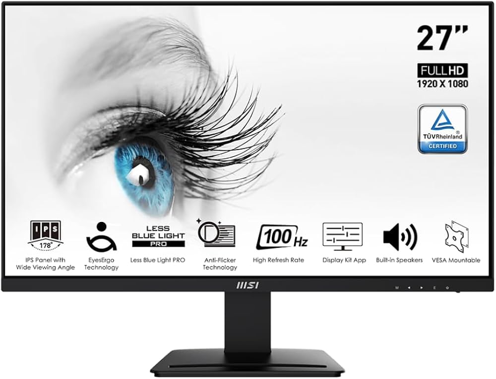 MSI Pro MP273A 27インチ PCディスプレイモニター Amazon.co.jp: MSI Pro MP273A 27インチ モニター 1920 x 1080