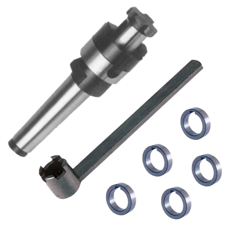 Kombi-Fräsdorn MK4 M16 / 22mm + Schlüssel + Satz Fräsdornringe (2/4/6/15/20mm)