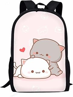 YSTARDREAM Cute Cat School Backpack for Teen Girls Kawaii Bookbag Large for School Office Lightweight Outdoor Travel Mountaineering Bag