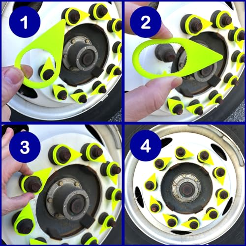 Image of TYK Industries 22mm Loose Wheel Lug Nut Safety Check Indicators 100 Pack - Commercial Truck Wheel Nut Pre-Trip Safety Inspection Tool