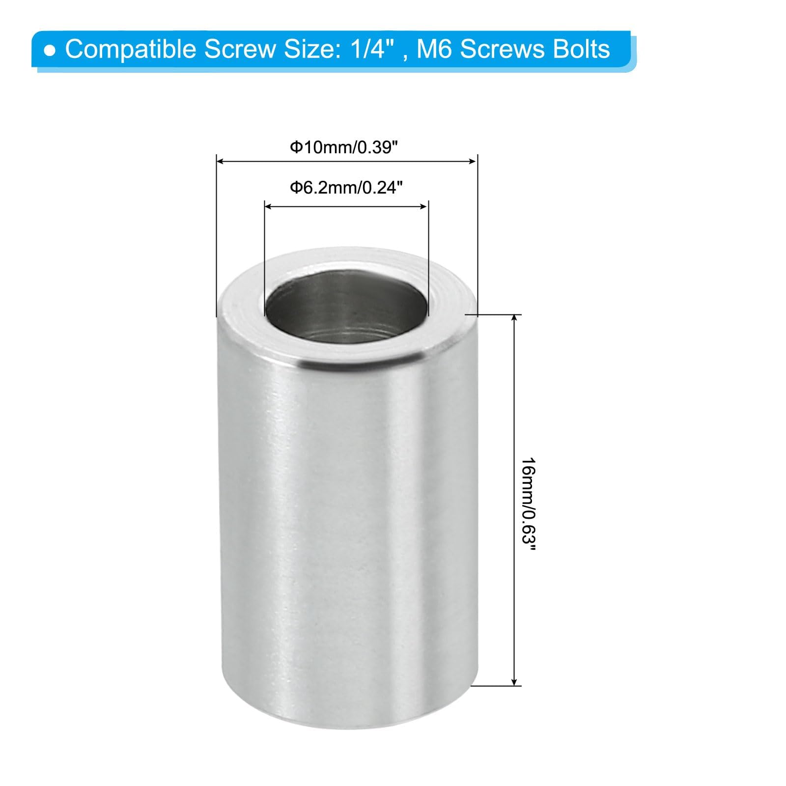 TA-VIGOR 10Pcs M6 Aluminum Spacer - Image 2
