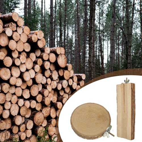 Image of 6PCS Bird Perch Natural Wood Grape Stick Bird Stand, 4 Grape Stick Paw Grinding Fork Parakeet Chewing Stick 2 Parrot Stand Branch