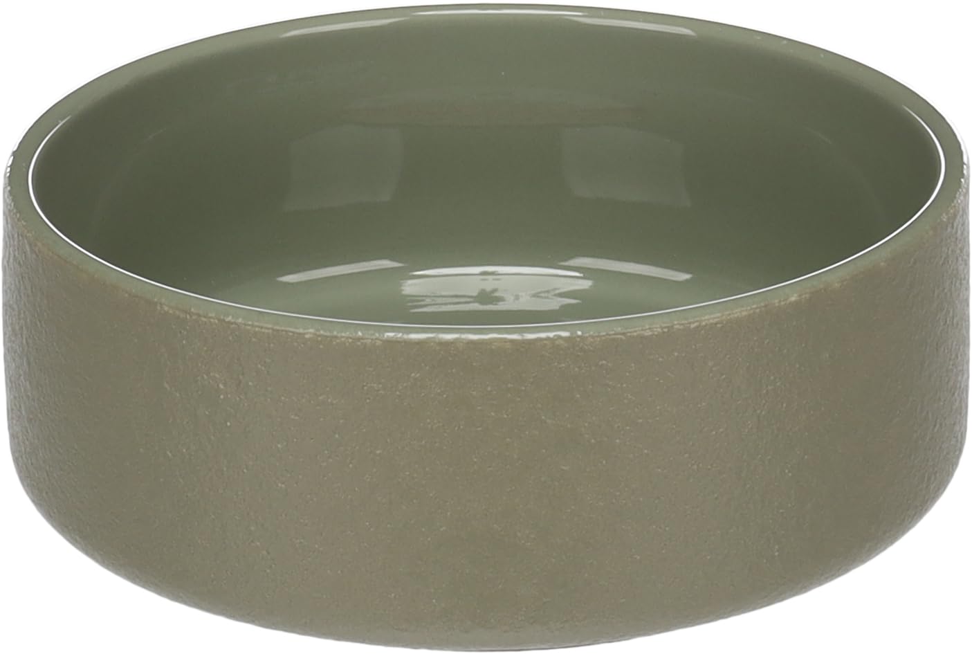 FEEDING AND DRINKING BOWL RAMA ROUND GREEN 15,5x6CM 700ML