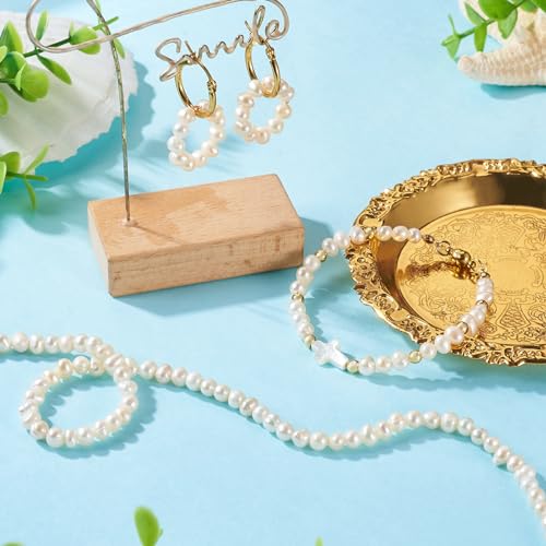 Beadthoven 1 Strand Natural Cultured Freshwater Pearl Beads Seashell Color Potato Shape Freshwater Pearl Beads for Necklace Bracelet Jewelry Making Hole: 0.7mm - Image 3
