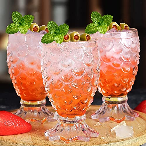 Image of Premium 280 ML Water & Juice Drinking Glasses Set of 6 Vintage Glassware Set for Juice, Cocktail, Mocktail,Whisky All Beverages Everyday Uses for Gift (6, MT-06)