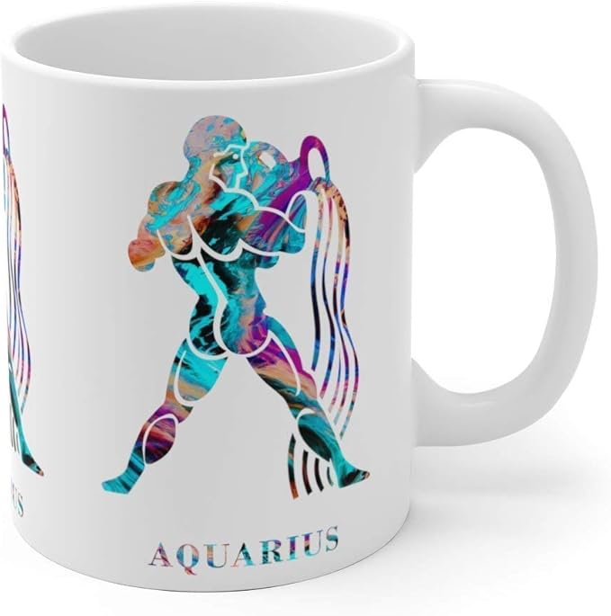Aquarius Zodiac Sign Mug - 11 oz, 15 oz