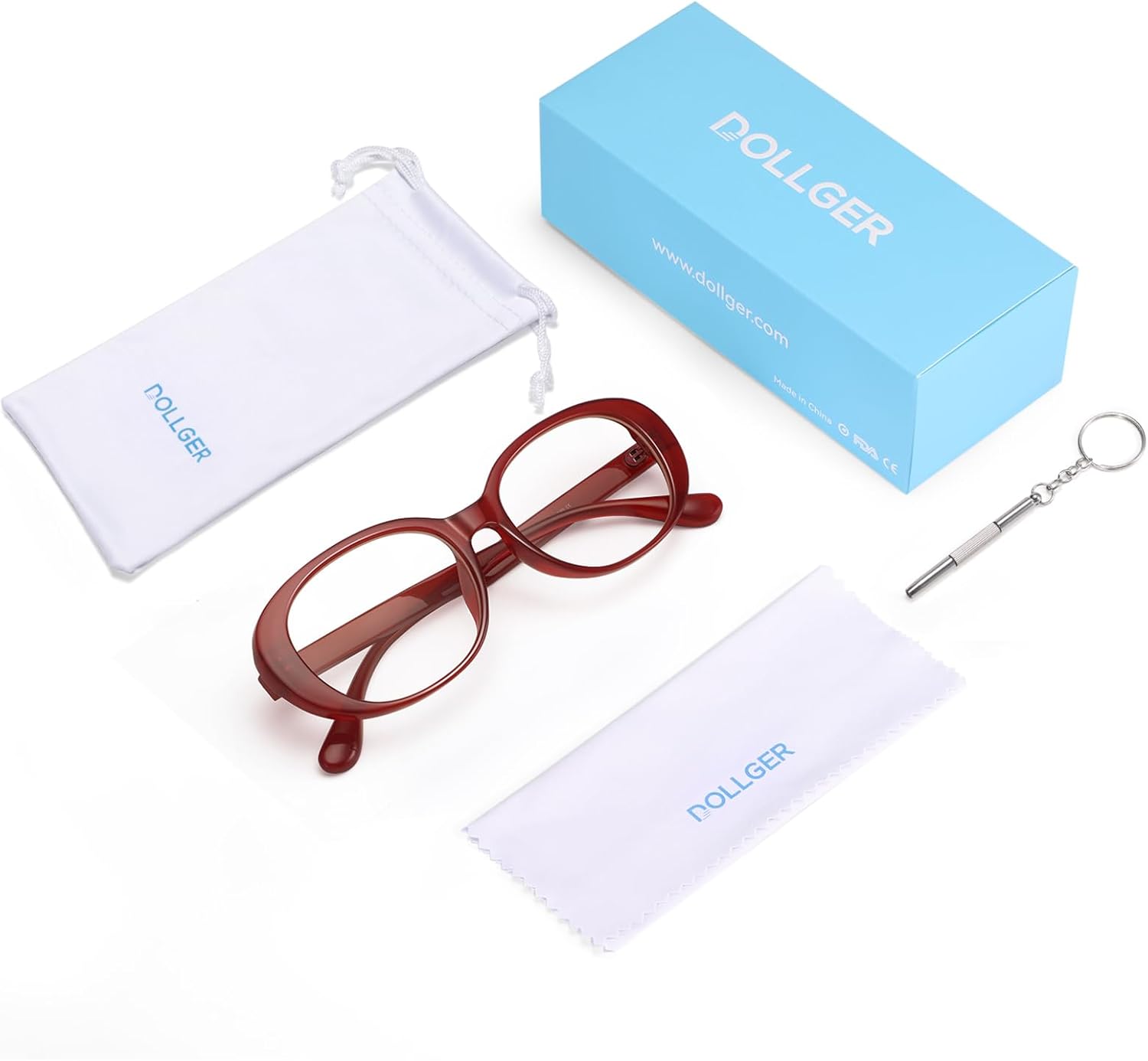 Dollger Retro Oval Blue Light Blocking Glasses for Women Men Stylish 90s Vintage Fake Glasses Y2k Eyewear Frame - Image 8