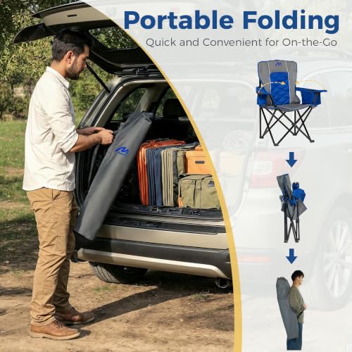 Silla de camping sobredimensionada acolchonada Matrasco Oversized Camping Chair Azul Zafiro miniatura 6