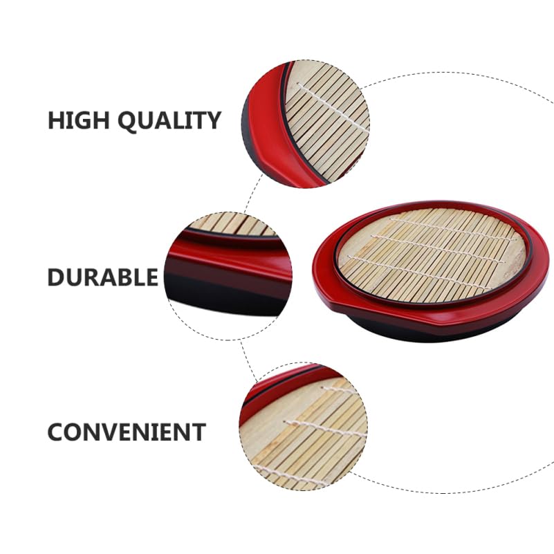 Set de 3 platos japoneses para fideos Soba estilo bambú miniatura 5