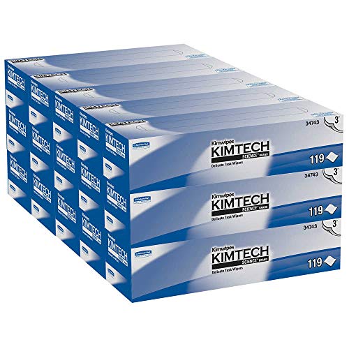 Kimtech Science Essuyeurs de précision 7551 - 15 boîtes de 198 formats, 1 épaisseur, blancs