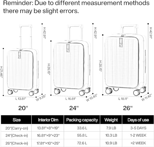 Hanke 26-Inch Large Checked Luggage