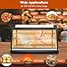 Lumelay 48-inch Commercial Food Warmer Display Case, 3-Tier Countertop Food Pizza Pastry Warmer w/ 3D Heating with LED Lighting Removable Shelves Glass Door, Pastry Display Case for Buffet Restaurant