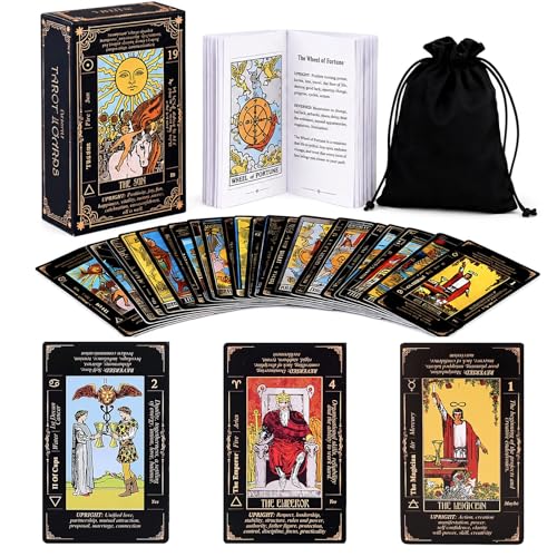 King's palace Rider Waite Tarot Deck for Beginners, 78 Cards Learning Set