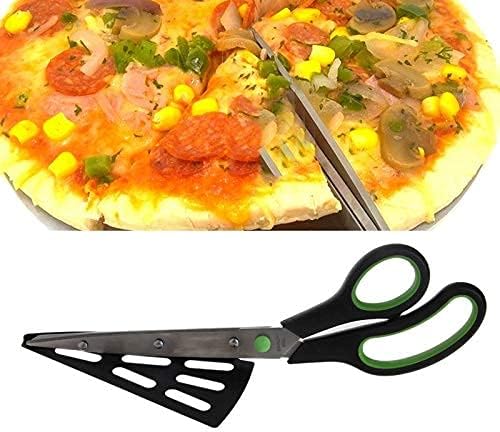 Kitchen Scissors Kitchen Shears 2 in 1 Pizza Slicer Cutter Server Tray Tool Cook GadgeStainless Steel Poultry Shears