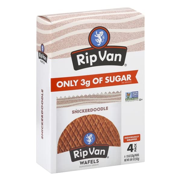 Rip Van, Wafels, Snickerdoodle, 4 Pack, 4.64 Ounce
