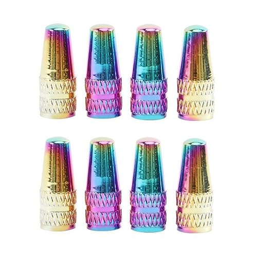8Pcs Bicycle Valve Caps Multi-Color Aluminium Alloy Cycling Accessories Mountain Bike Road Bike Tyre Air Caps