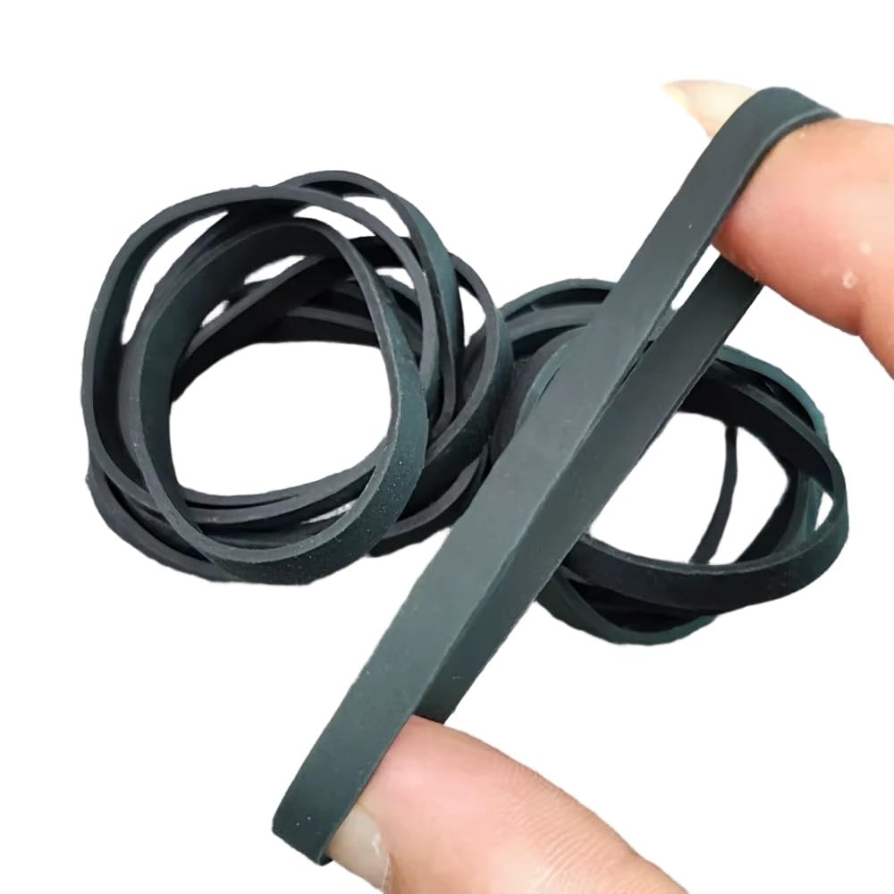 Elastici Elastici, Elastici Resistenti, 100 Pezzi di Anelli di Gomma Resistenti, Grandi Elastici Neri, Elastici in Gomma robusti ed estensibili for Ufficio