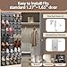 PAULONE 35 Pocket Over the Door Shoe Organizer,Reusable Breathable Large Mesh Bag Men's & Women's Sneaker Organizer,Shoe Organizer for Kids,Hanging Shoe Storage Hanging Bag (Gray)
