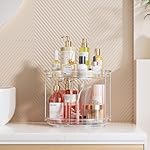 2 Tier Lazy Susan Organizer, 9.25'' Lazy Susan Turntable for Cabinet, Stackable Turntable Organizer Rotating Spice Rack Organization for Kitchen Countertop, Pantry, Bathroom, Clear - Image 5