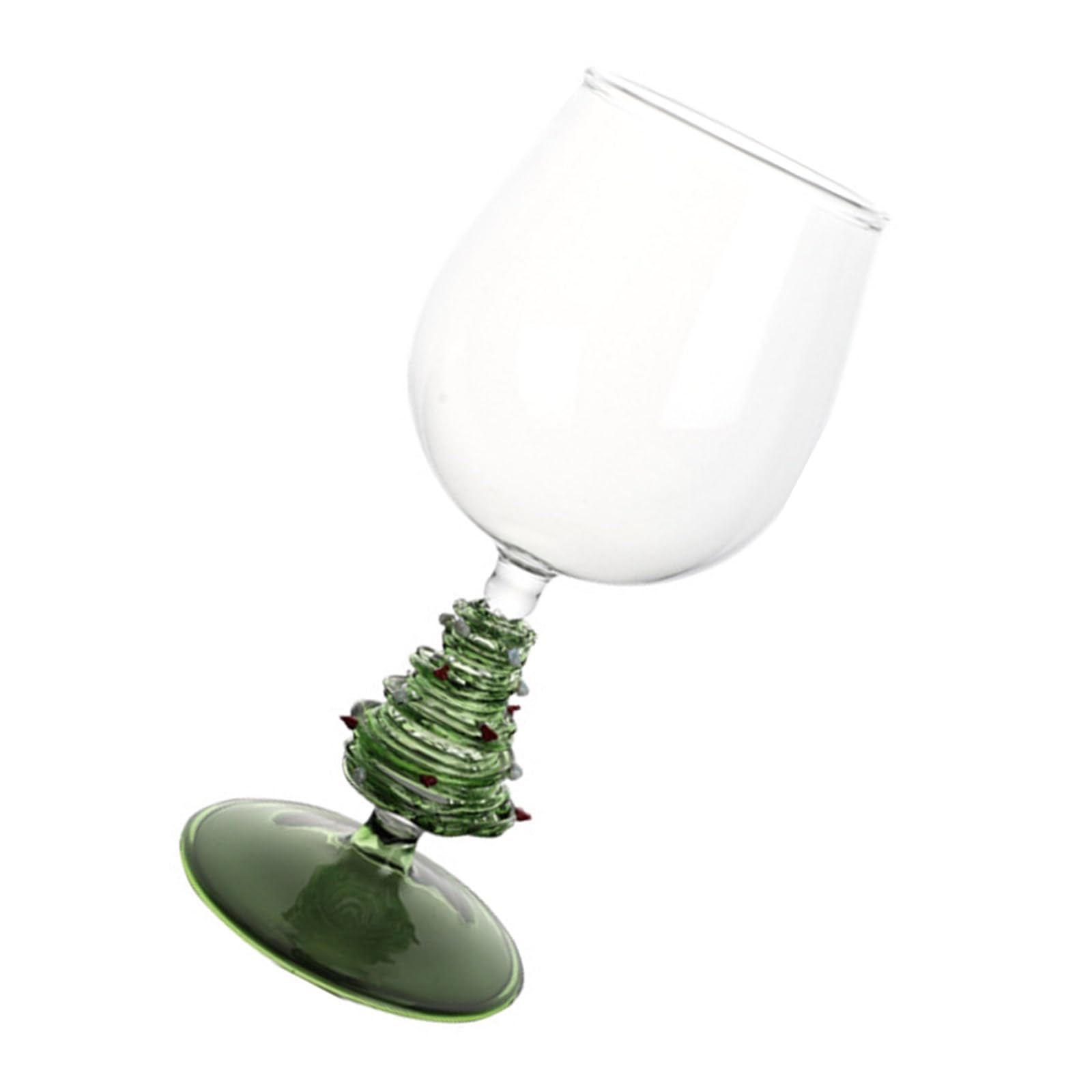 Verre à vin sapin de Noël et gobelet élégant à tige haute pour décoration de table de fête