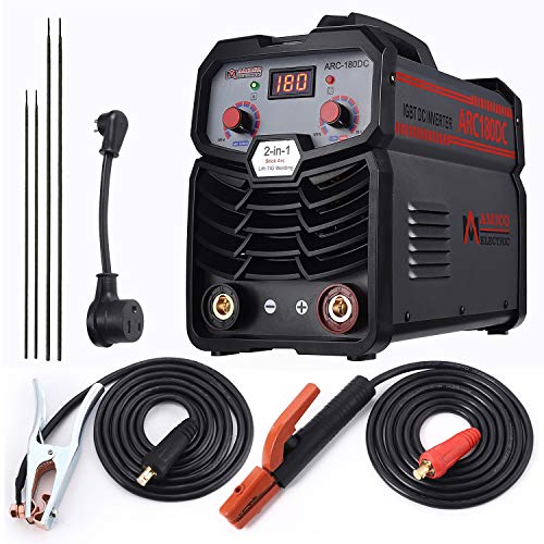 Image of Amico ARC-180DC, 180-Amp Stick Arc & Lift-TIG Combo Welder, 100-250V Wide Voltage, 80% Duty Cycle, Compatible with all Electrodes: E6010 E6011 E6013 E7014 E7018 etc.