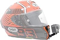 Vista 6 de Soporte de barbilla para casco de motocicleta para GoPro Hero, correa de soporte de montaje de mandíbula para casco con kits de brazo giratorio