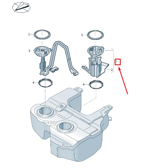Pour Jauge de carburant et transmetteur pour VW Caddy SA Mk6 2K5919076D d'origine