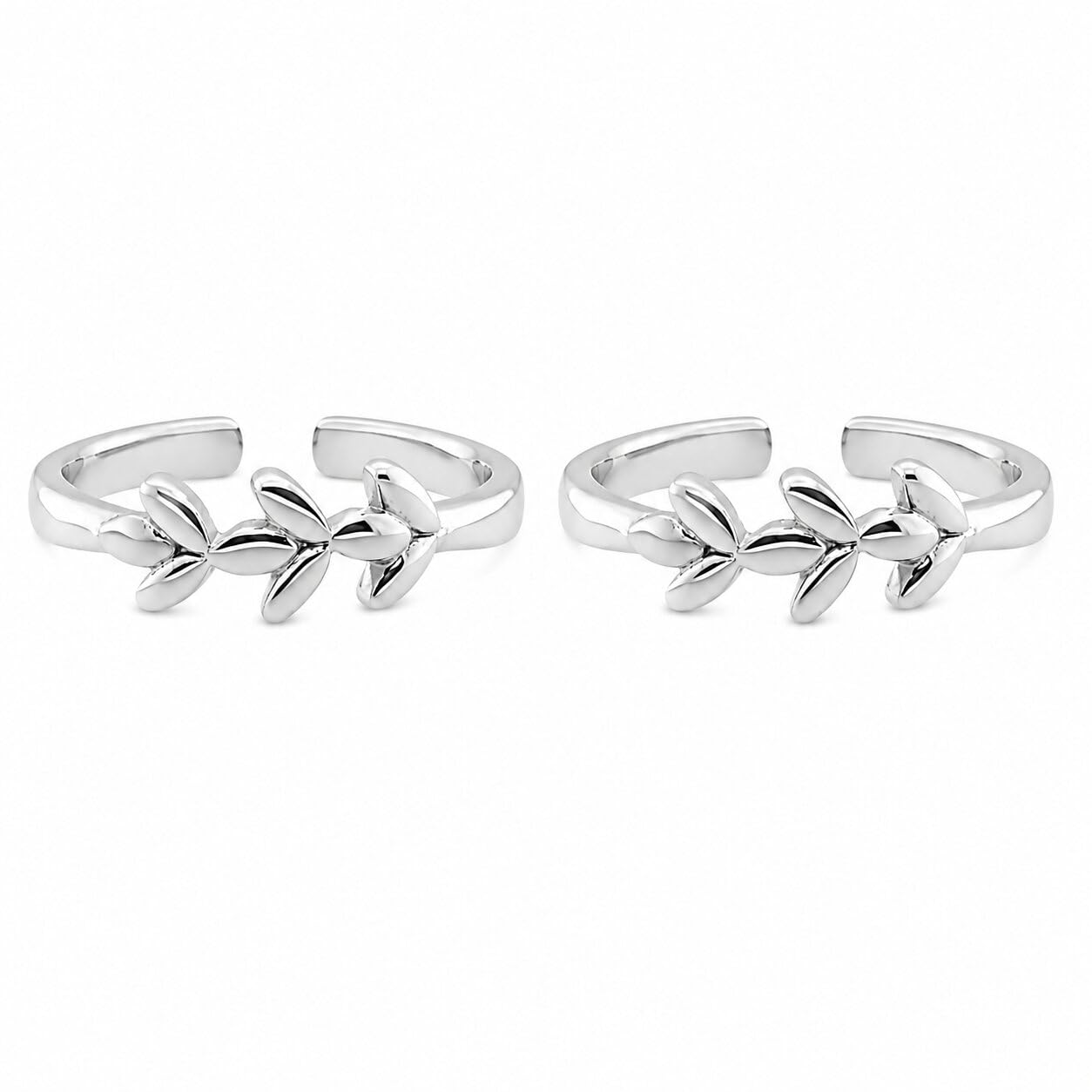 sahiba gems 925 Sterling Silver Adjustable Designer Toe Rings for Women | Antique Design Band Bichiya | Pair of 2 | Lightweight & Skin Friendly-picture-14