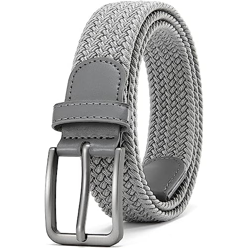 DOOPAI Braided Stretch Belt for Men, Elastic Woven Belt, casual Fabric Golf Belt, 1 3/8″ for golf pants jeans, Gift Box