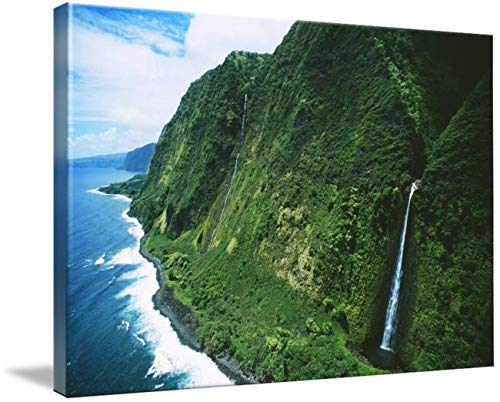 Imagekind Canvas Wall Art Print entitled Hawaii, Big Island, Hamakua Coast, Waterfalls Casc by Design Pics | 32 x 21