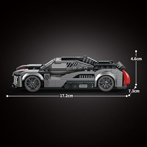 Miniatura 8 de MISINI 9X8 MOC Speed Racing Car Model Toy Building Set, Super Sports Car Building Blocks Kit, juguetes de construcción de ingeniería creativa para