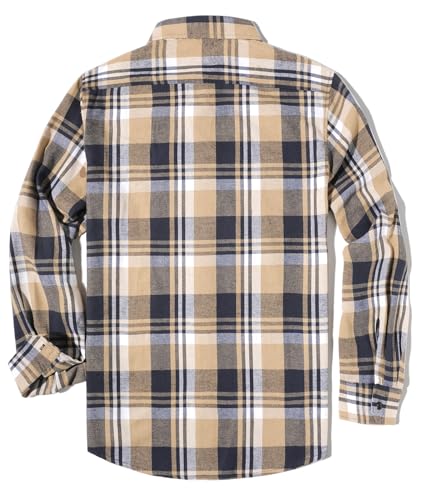 ZITY Men Plaid Flannel Shirts Long Sleeve Casual Button Down Collar Jackets for Men with Pockets - Image 3