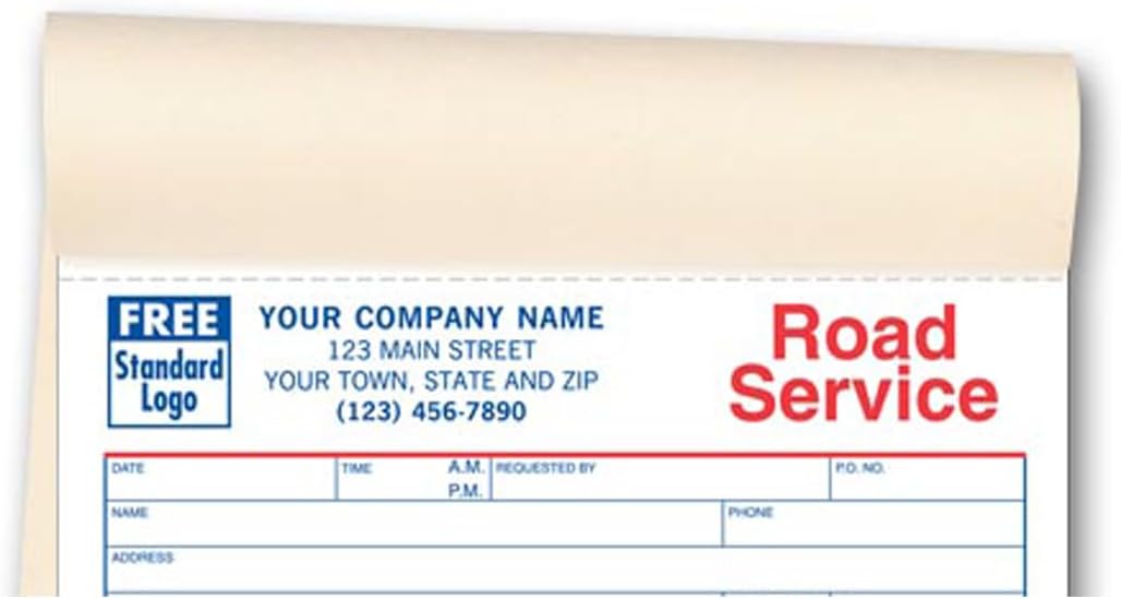 5Forms Towing Service Order Books - Size 5 1/2 x 8 1/2" - 250 2 Part Forms in Books of 50