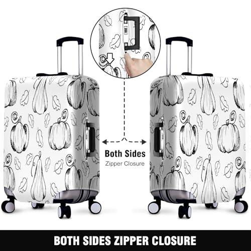Travel Luggage Cover Suitcase Protector Scratch-Resistant Fit, Not Included Suitcase Pumpkin M2
