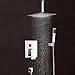 Ceiling Mounted Shower Faucets Sets Complete with 12 Inch Solid Brass Shower Head and Handle Sets Rain Mixer Shower Combo, Chrome Finish (Type1)