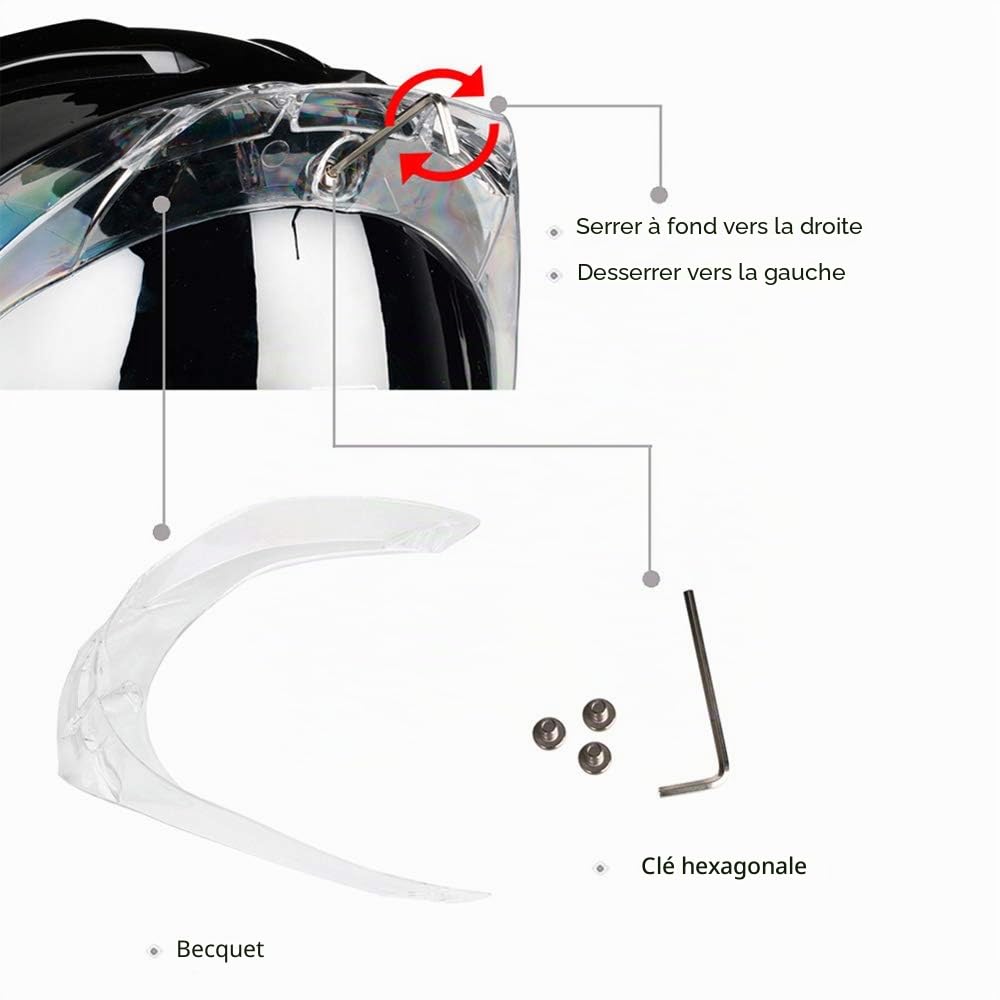 Mangen Casque intégral en Fibre de Carbone Double Casque de Moto VTT BMX (Noir Mat, M)