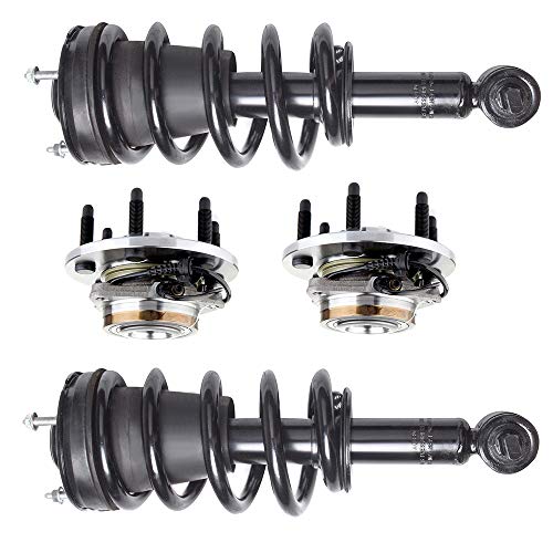 cciyu Complete Suspension Kit Fits 07 08 09 10 11 12 for Chevrolet Tahoe, 07 08 09 10 11 12 for GMC Yukon Includes Strut Spring Assembly, Wheel Hug