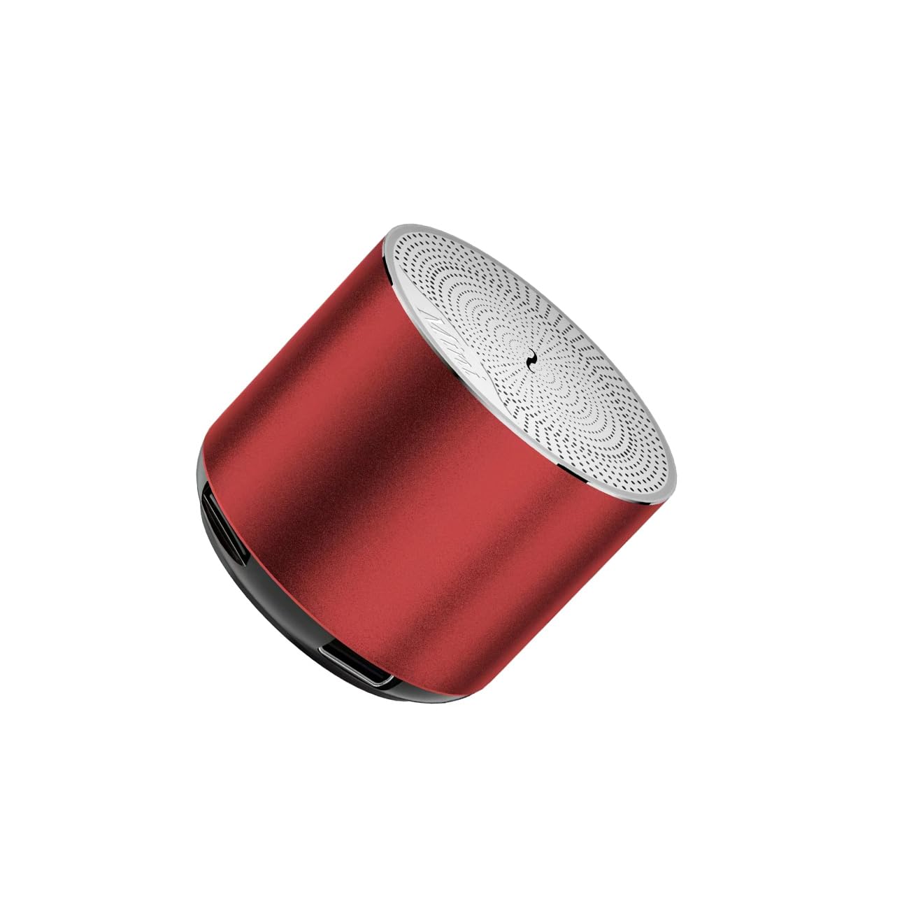 Portable Bluetooth Speaker with LED Light Ring Black Blue Red Gold Compact Wireless Design Red