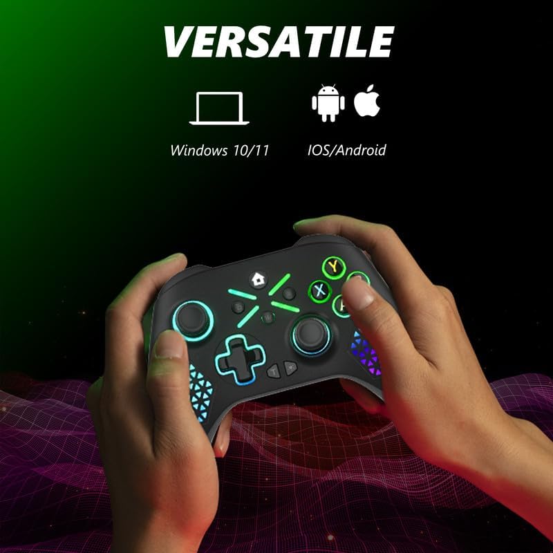 Dinosoo RGB Wireless Controller with Turbo function enabled