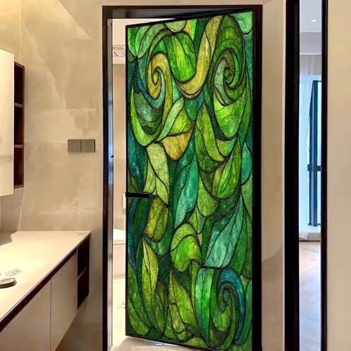 Vinilo Decorativo Auto-adhesivo Hoja Verde 21.6x47.2 pulgadas miniatura 4