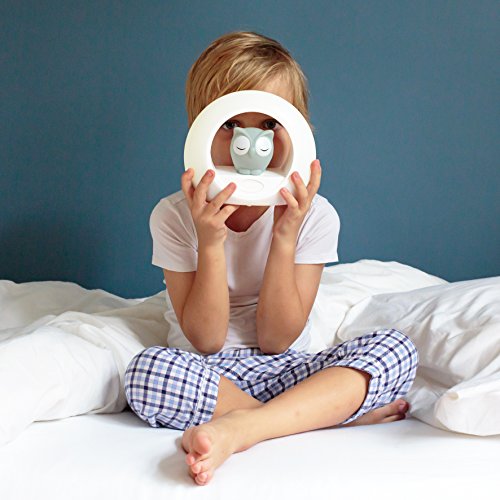 Lámpara de noche activada por voz Zazu Kids búho gris miniatura 3